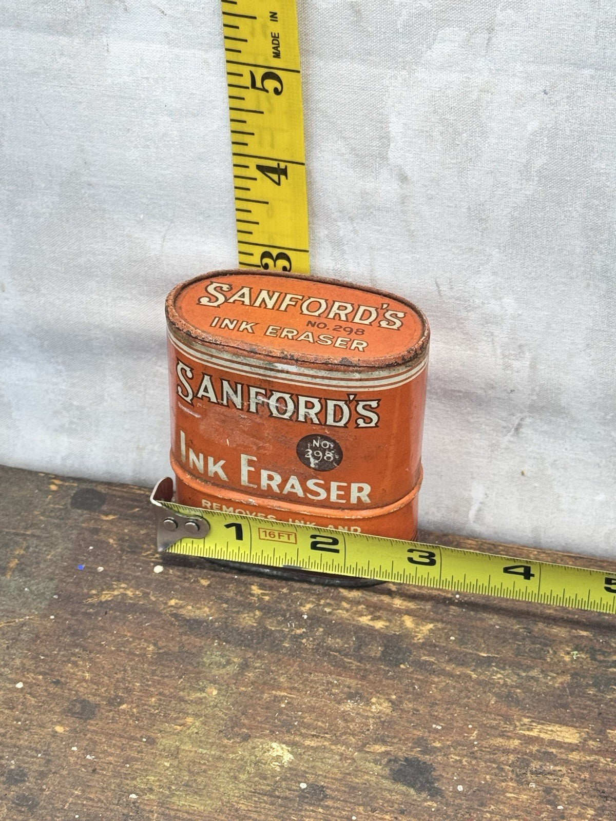 Sanford’s Ink Eraser No. 298 Tin Antique #1448