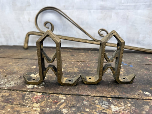 Vintage Pair Curtain Rods With Brackets #1014