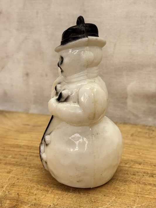 Vtg Christmas 1940s Rosen Rosbro Plastic Snowman Ornament #1535