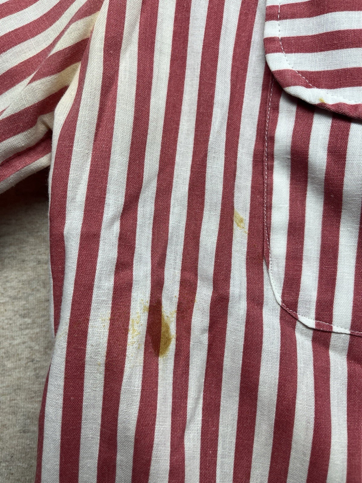 1970s, 80s Women’s Red Striped Cotton S Sleeve Alecia Shirt