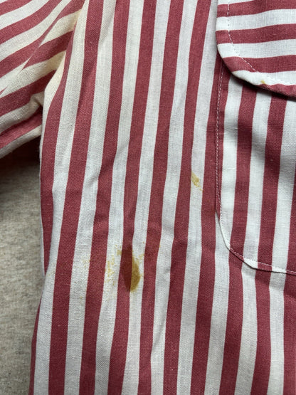 1970s, 80s Women’s Red Striped Cotton S Sleeve Alecia Shirt