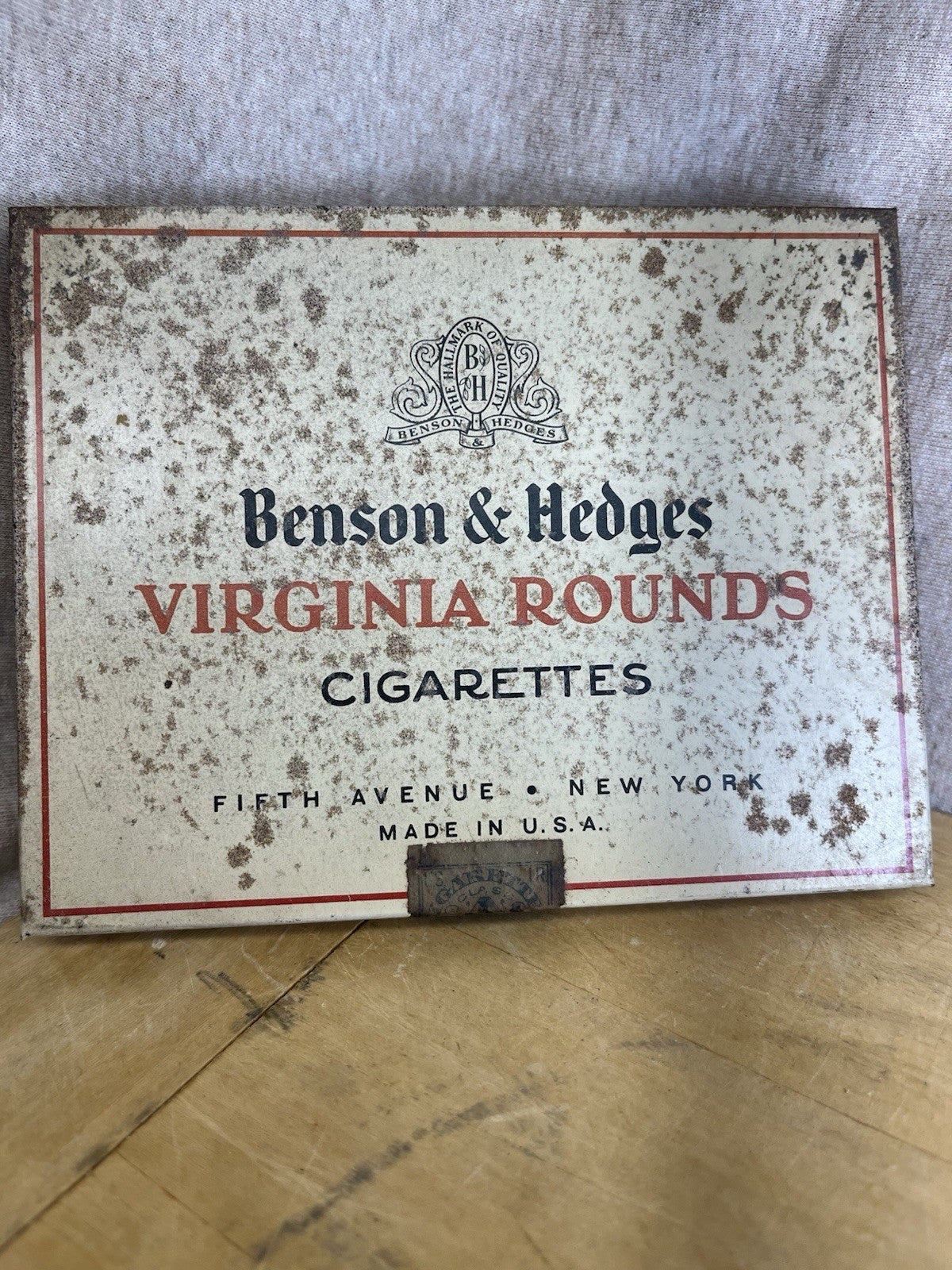 Benson & Hedges Vintage Empty Cigarette Tin