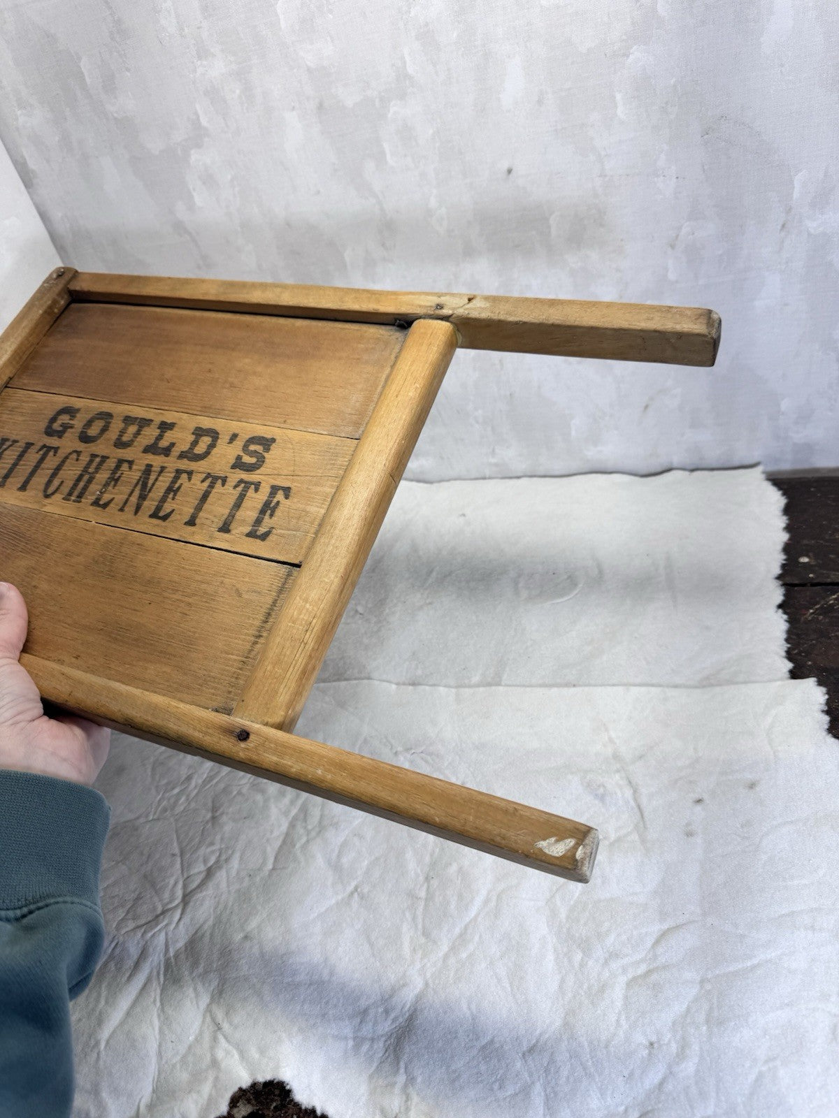 Goulds Kitchenette Wooden Washboard Vintage REPAIRED