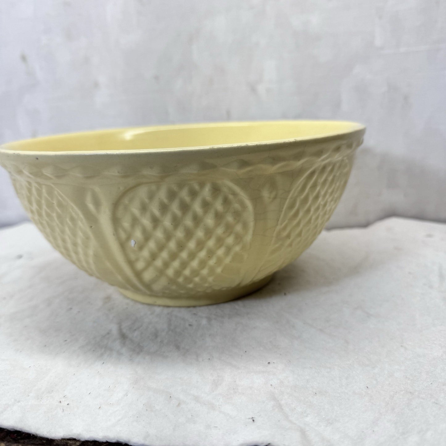 Yellow Stoneware Bowl Vintage 