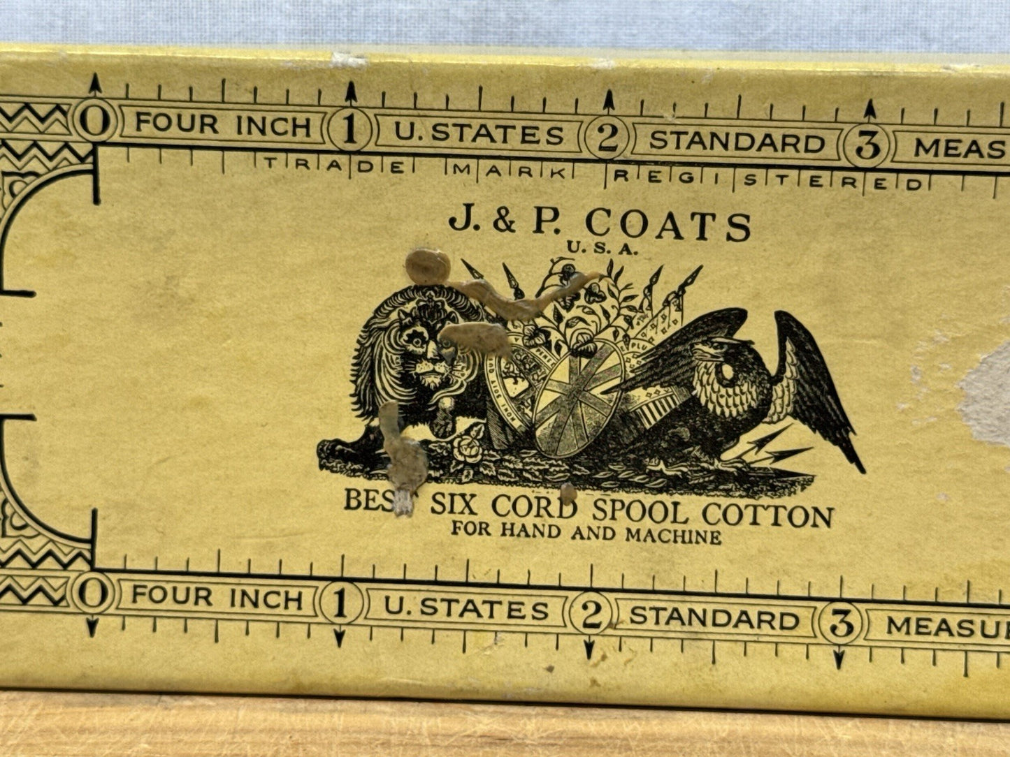 Vintage J&P Empty Spool Cotton Box #1066