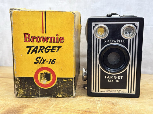 Brownie Target Six-16 Camera With Box Vintage #1176