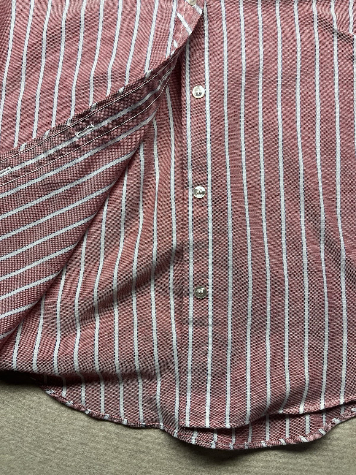 1970s, 80s Women’s L Sleeve Red Stripe Cotton Top