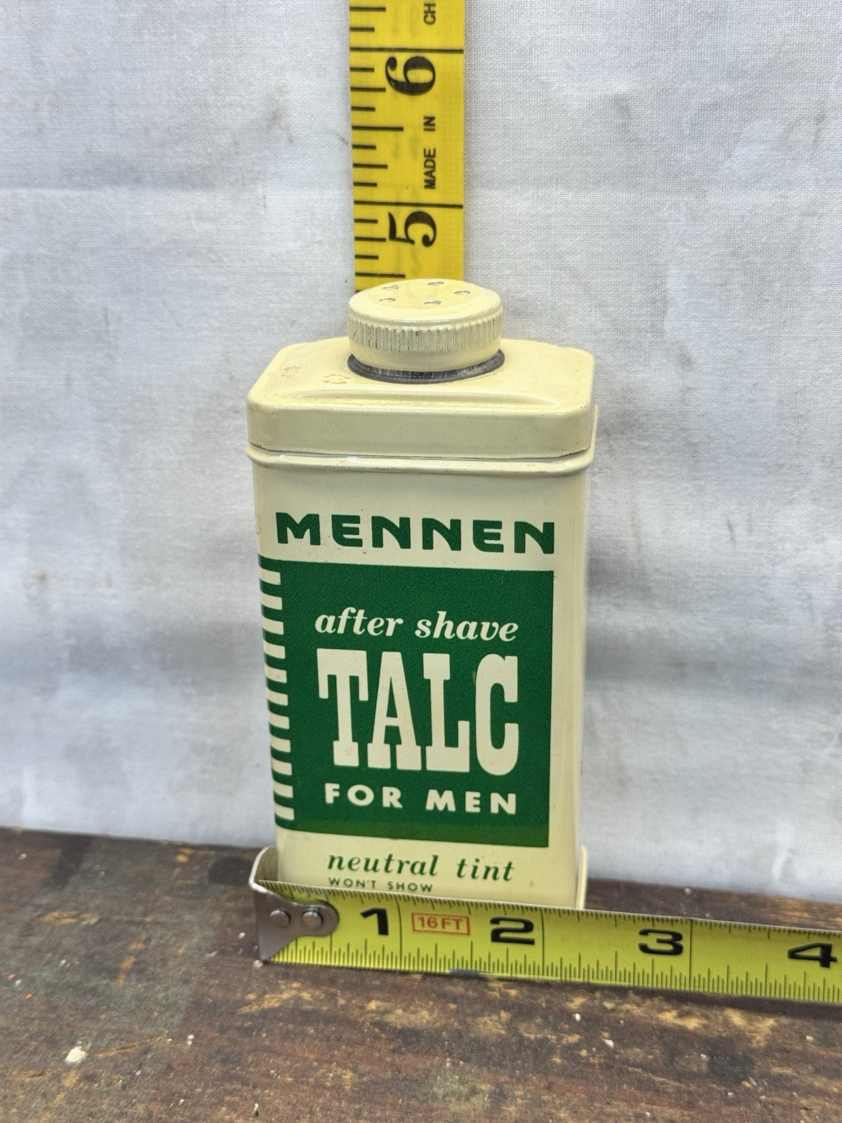 Talc For Men Vtg Powder Tin #1368