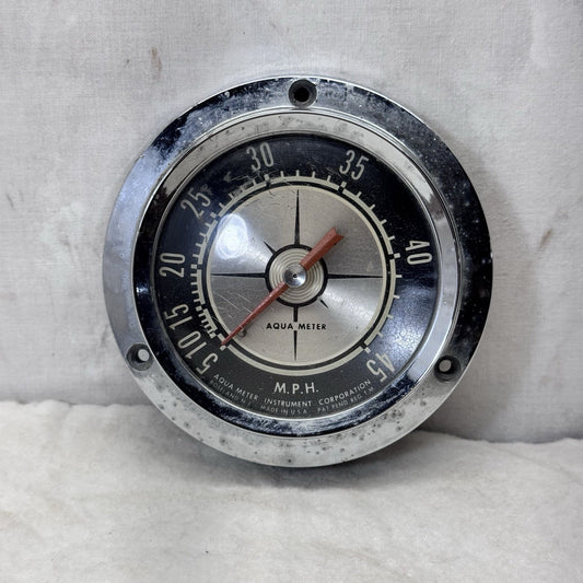 Vintage Aqua Meter Boat Speedometer 