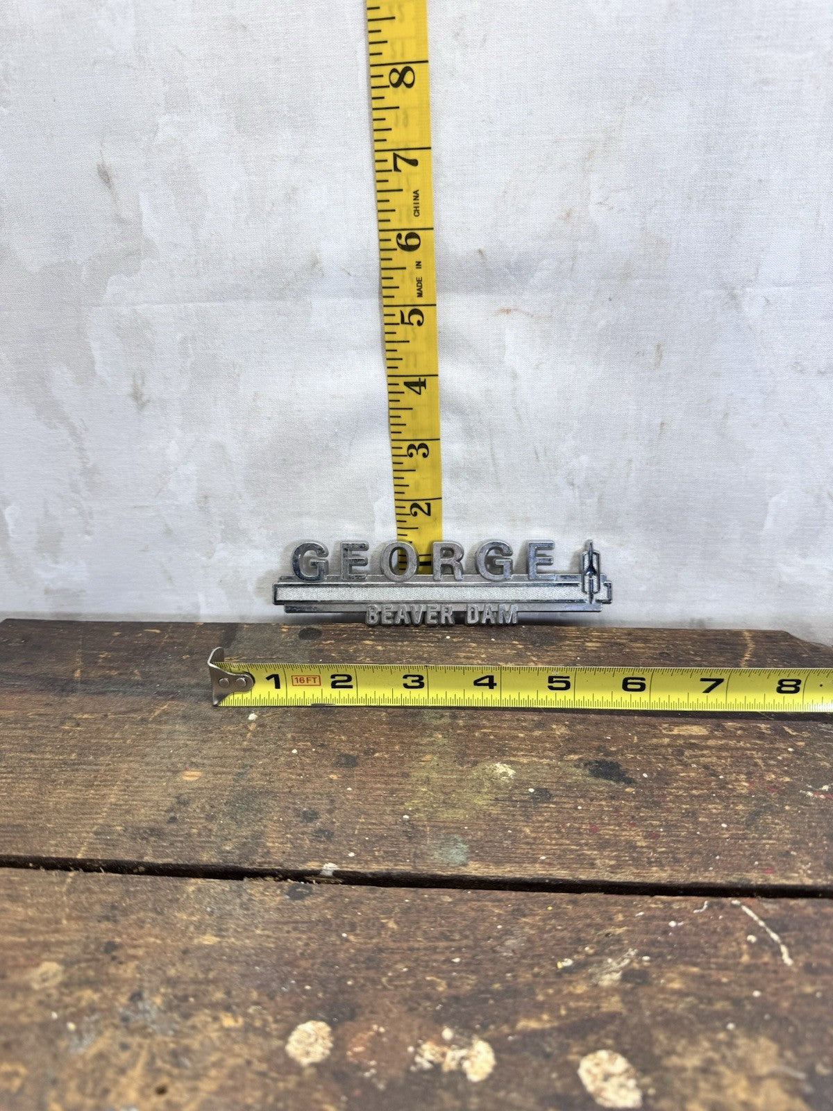 George Vehicle Emblem Beaver Dam Wisconsin Vintage 