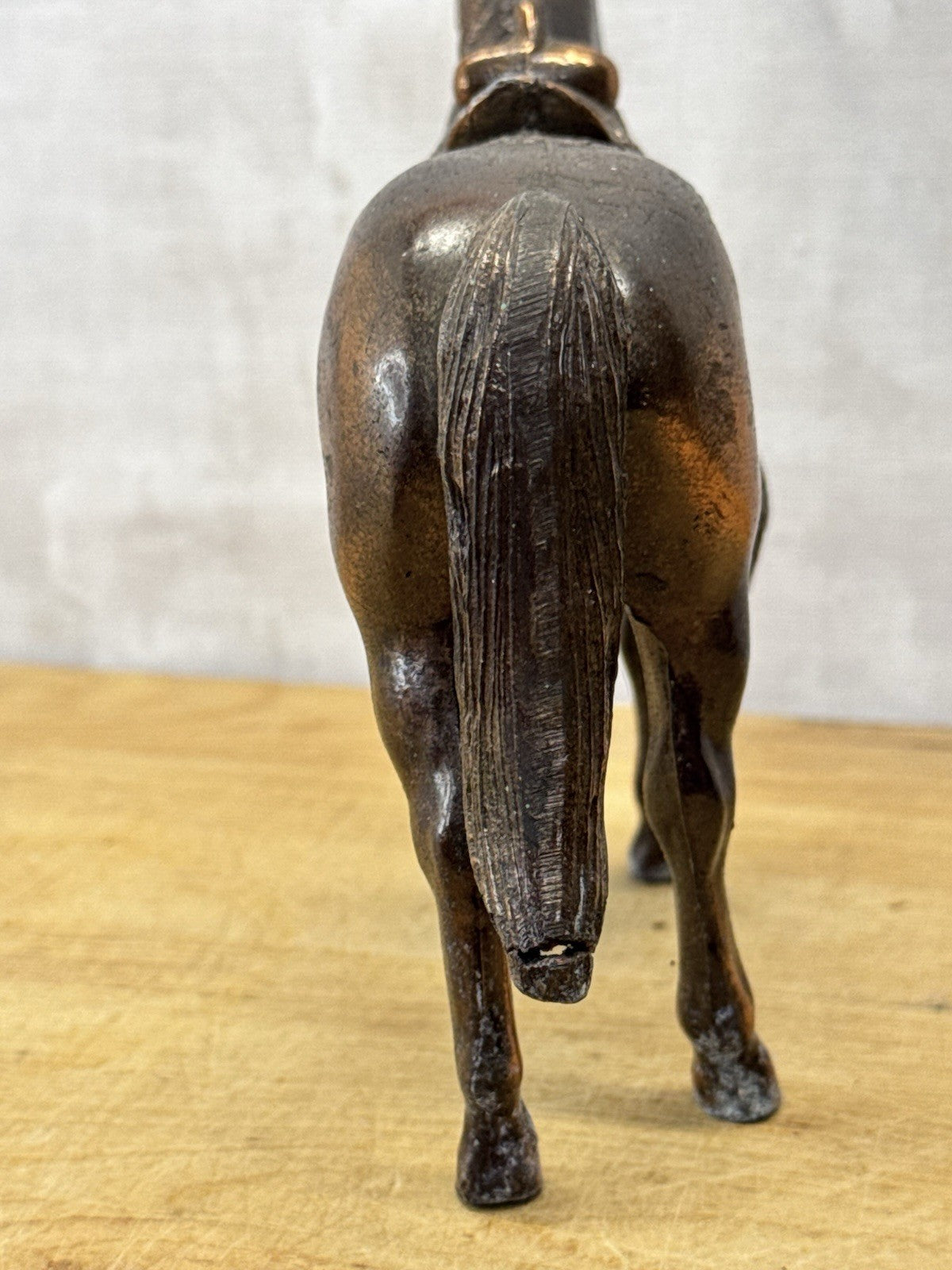 copper plated metal horse 1950s #1068