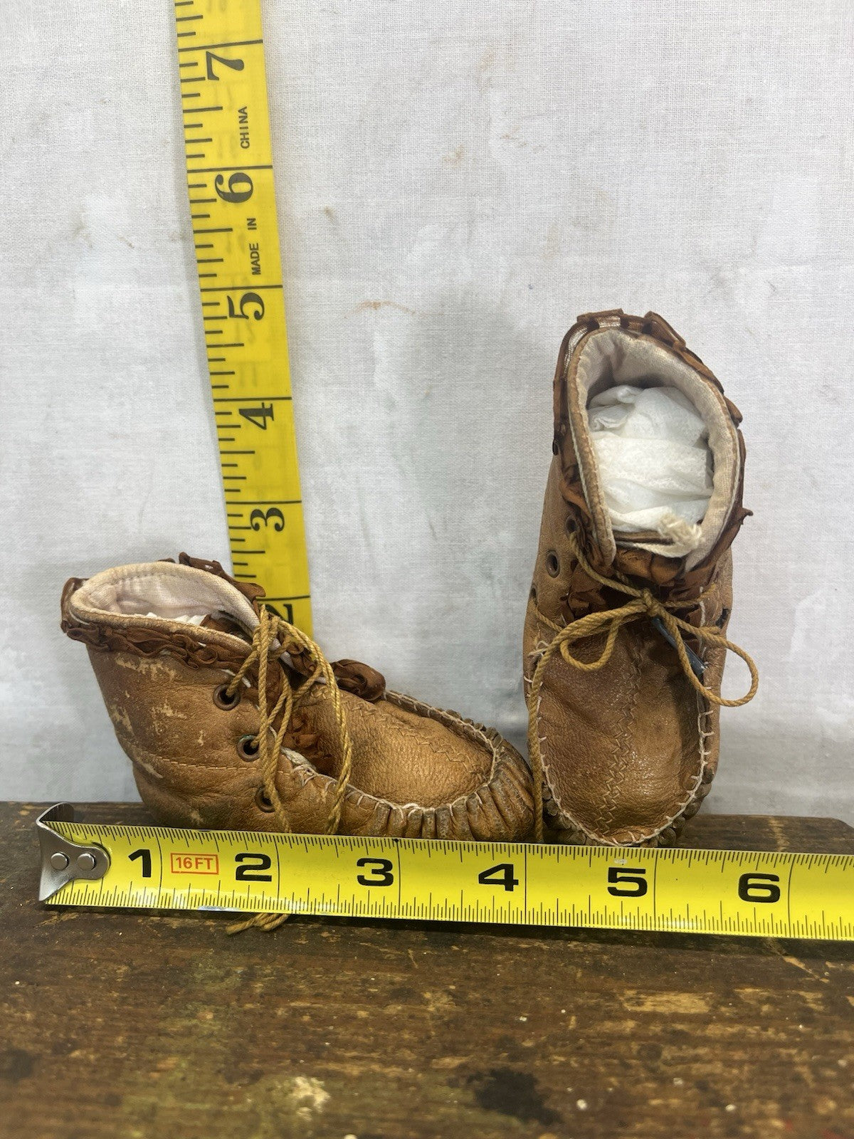 Antique Leather Baby Shoes