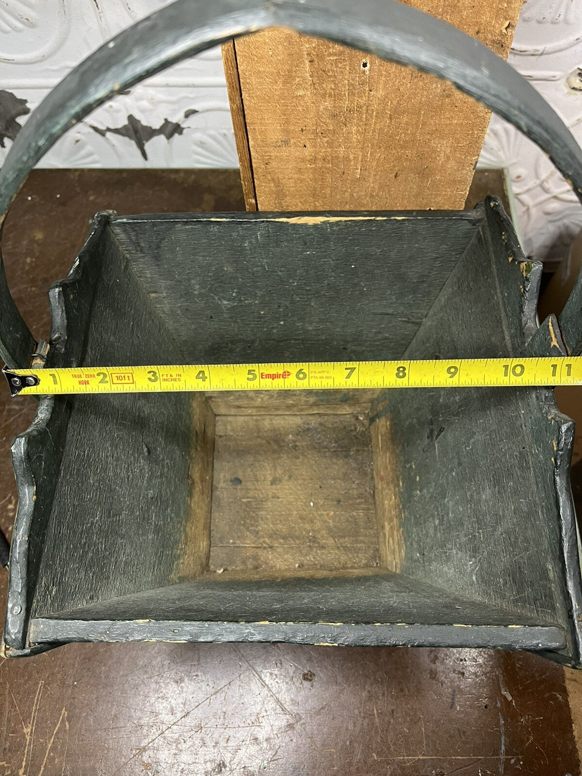 Primitive Antique Early 1900s Large Rice Measuring Basket