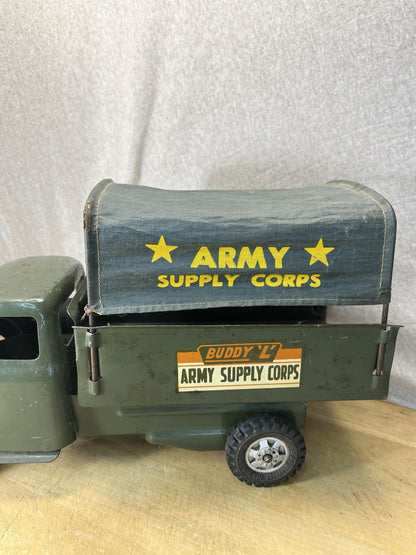 Buddy L Army Supply Corps Truck W/ Accessories 