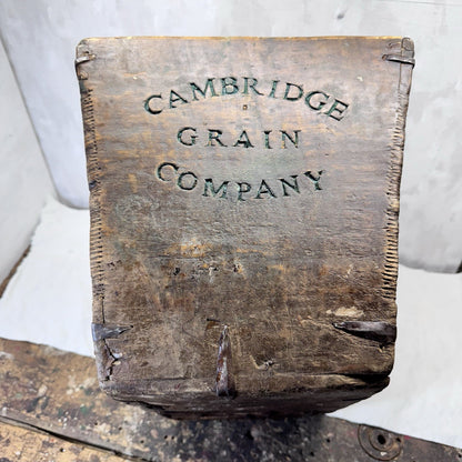 Cambria Grain Company Large Wooden Grain Measure Box Primitive 