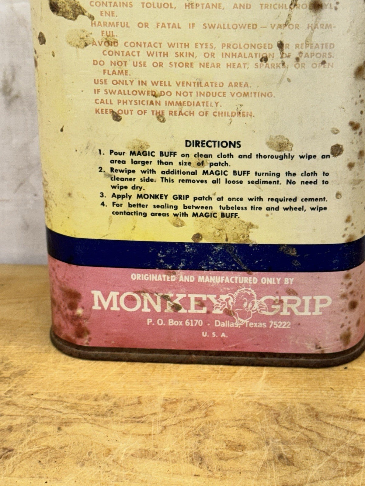 Monkey Grip Magic Buff Rubber Cleaner Vintage #1103