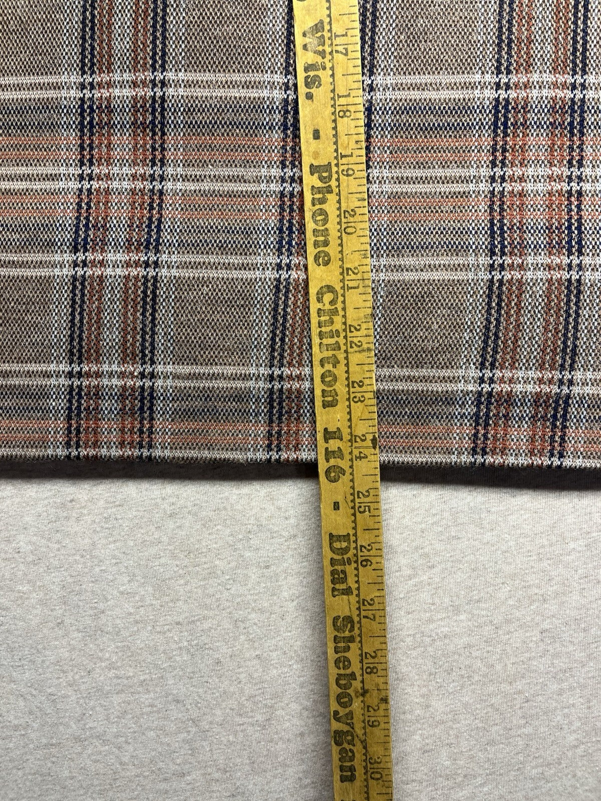 1960s Women’s Brown Plaid Skirt W/pockets