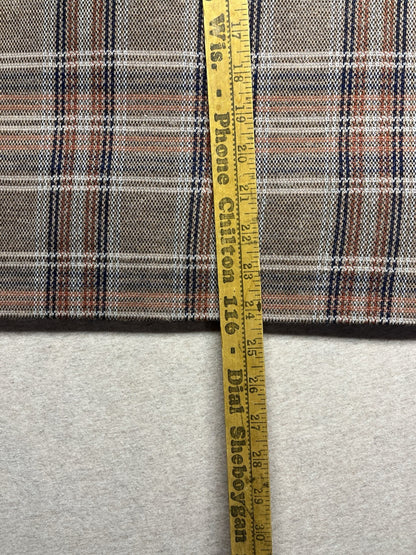 1960s Women’s Brown Plaid Skirt W/pockets