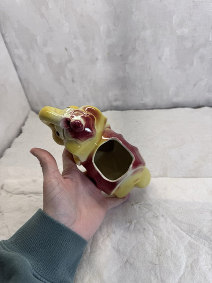 Carnival Circus Elephant Planter Vintage Flawed