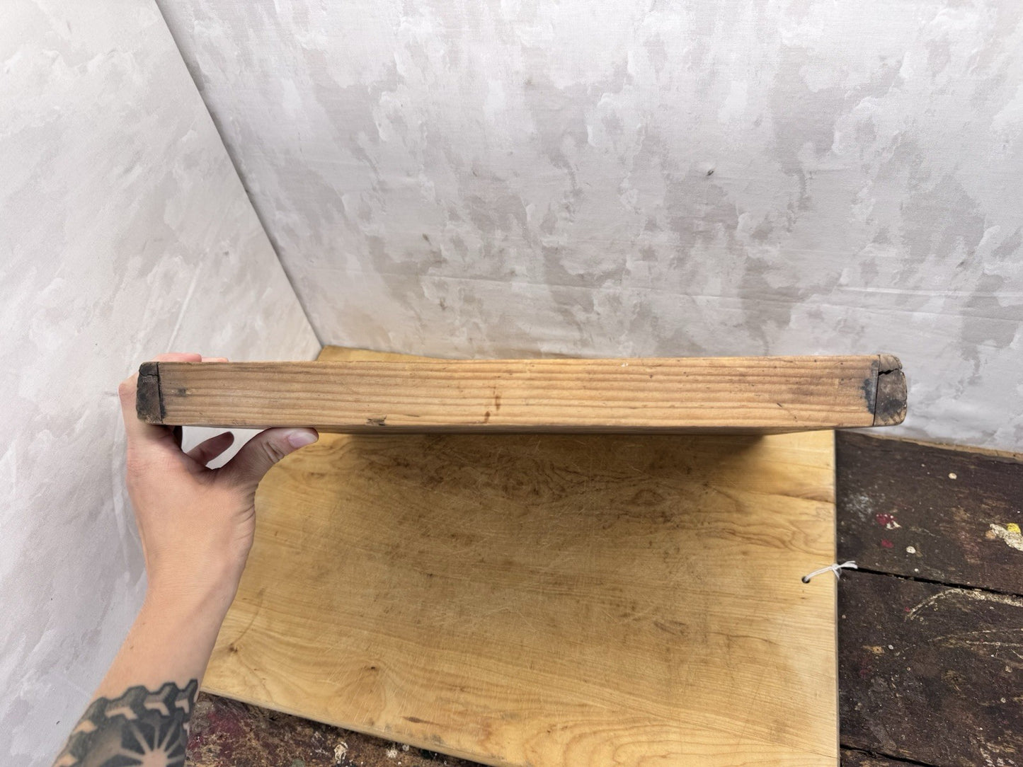 Coin Slot Organizer Primitive Drawer Wooden #1146