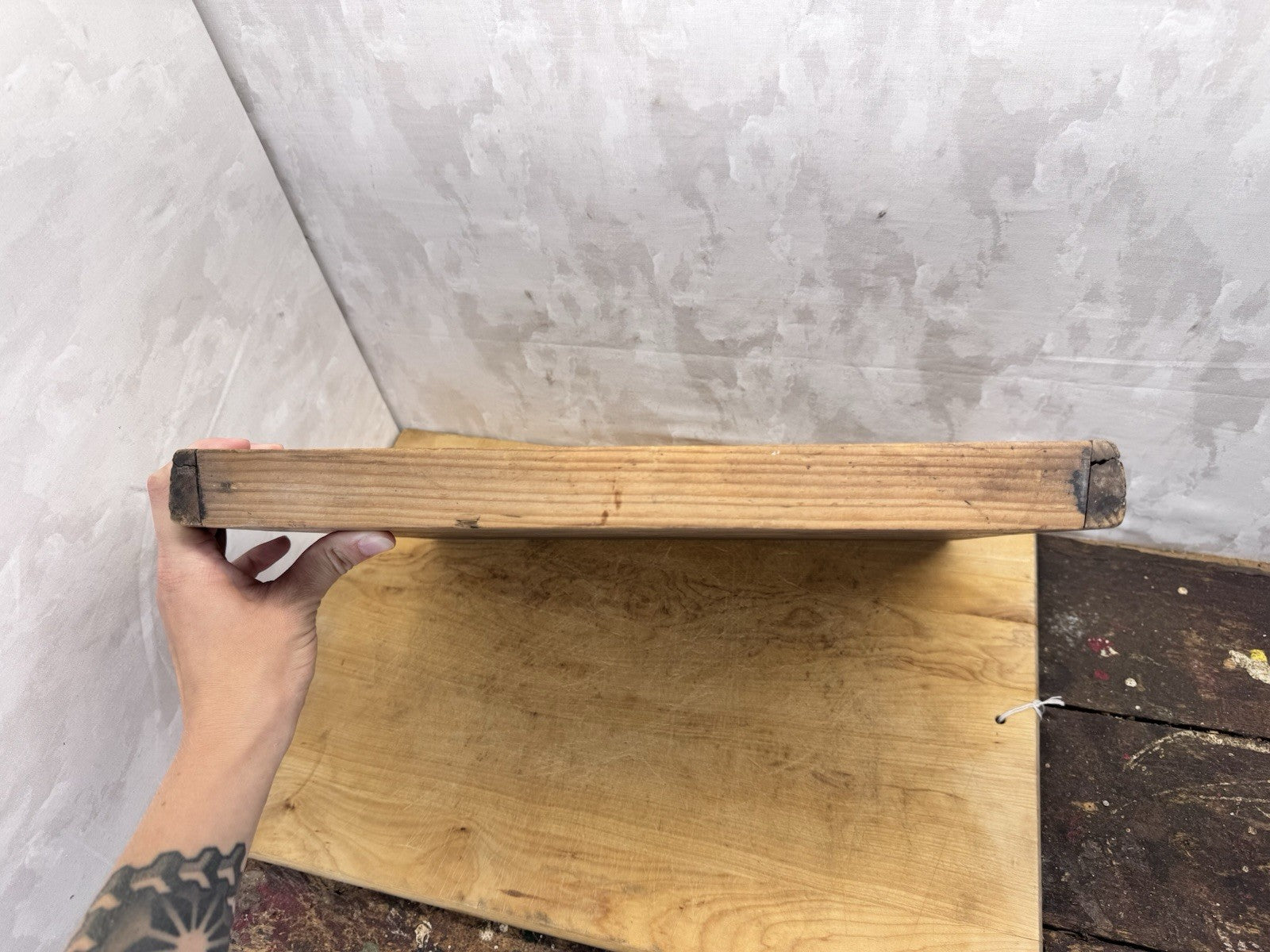 Coin Slot Organizer Primitive Drawer Wooden #1146