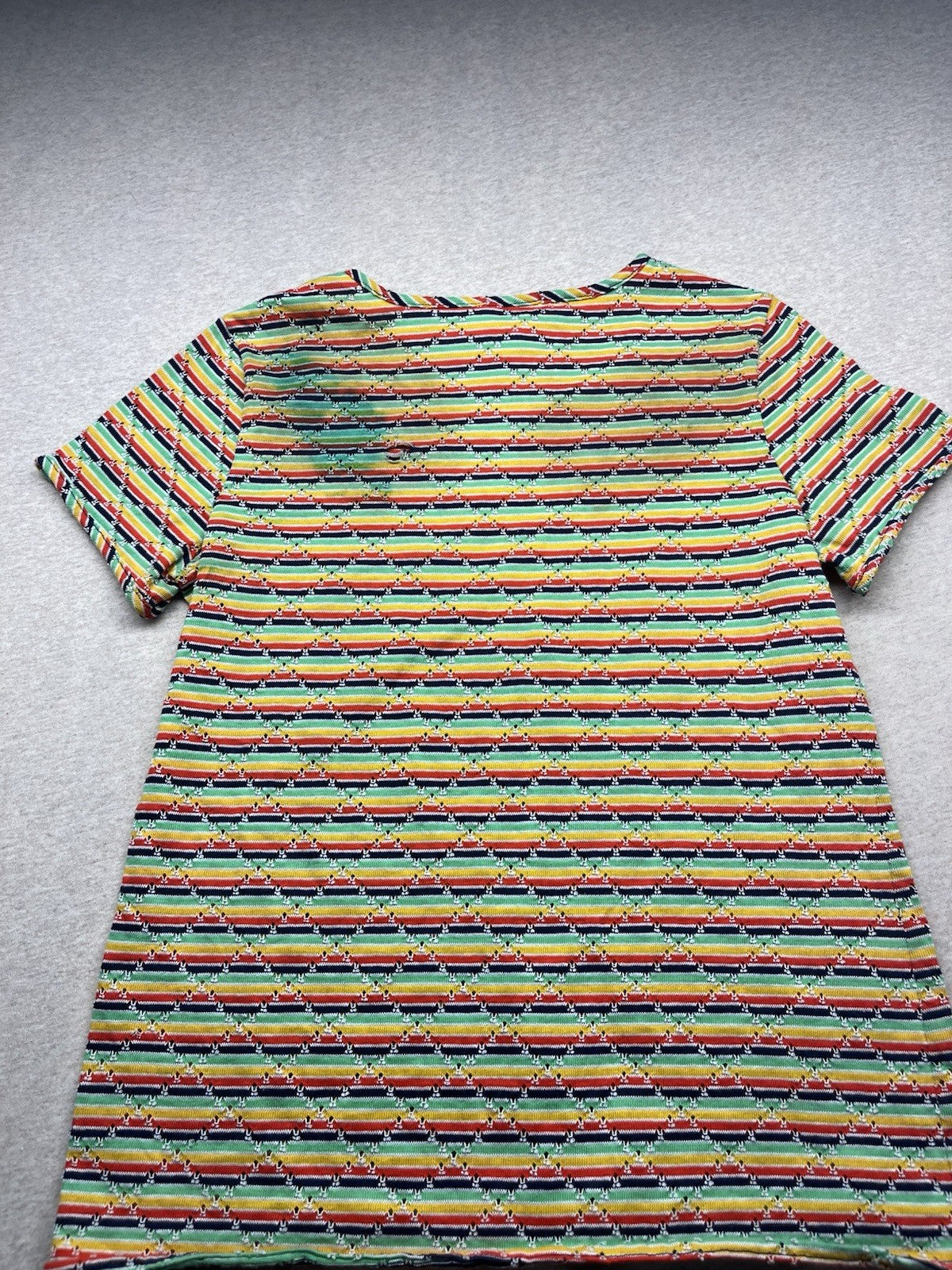 1970s Women’s Knit Striped S Sleeve Top