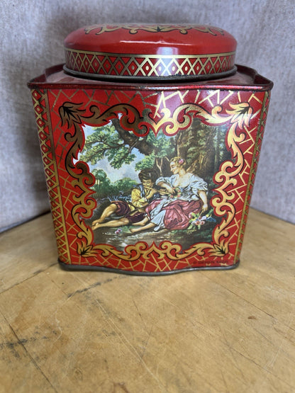 England Vintage Empty Tea Tin