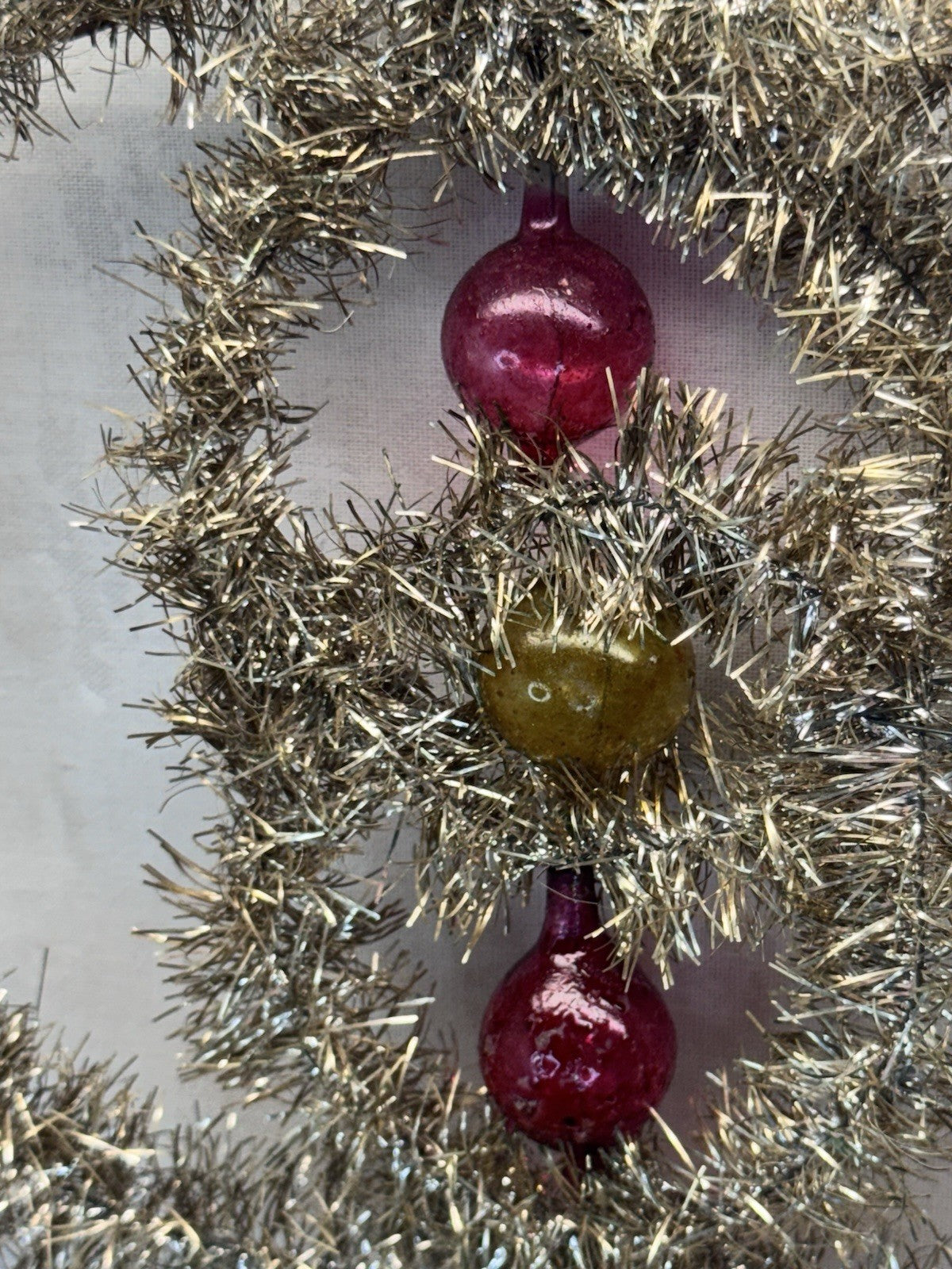 Victorian Christmas Ornament Fringe Gold Antique  #1306