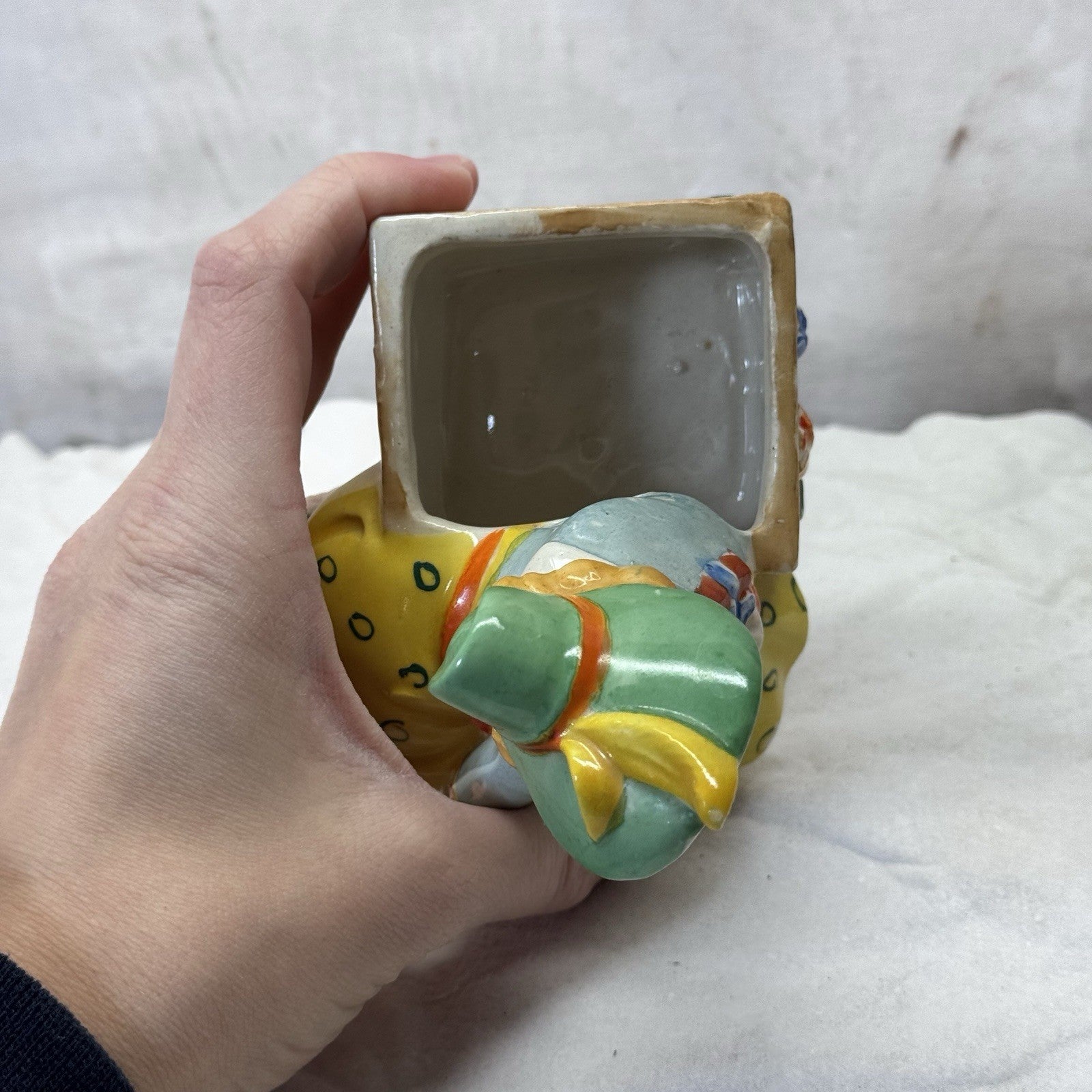 Girl Figurine Planter Vase Vintage Occupied Japan