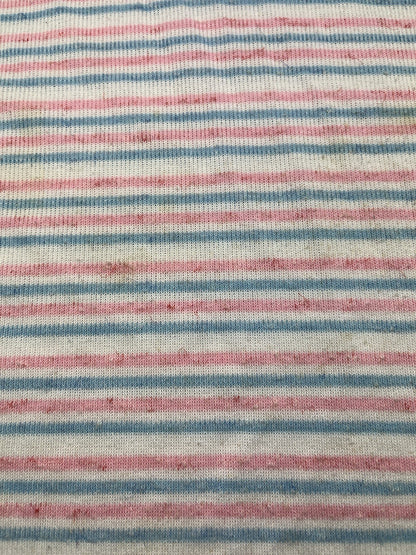 1970s Women’s Pink Wht Blu Knit Sleeveless Top
