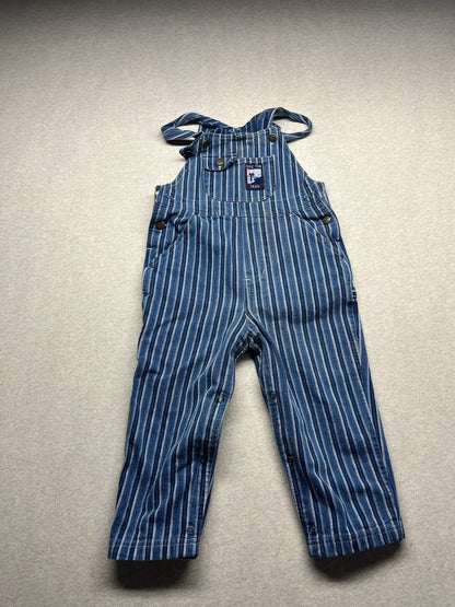 McKids Striped Bob Overalls  Child’s Size 4