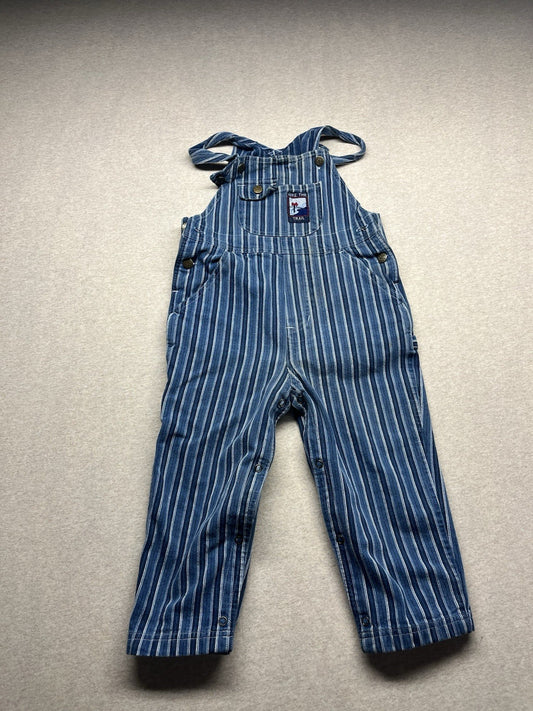 McKids Striped Bob Overalls  Child’s Size 4