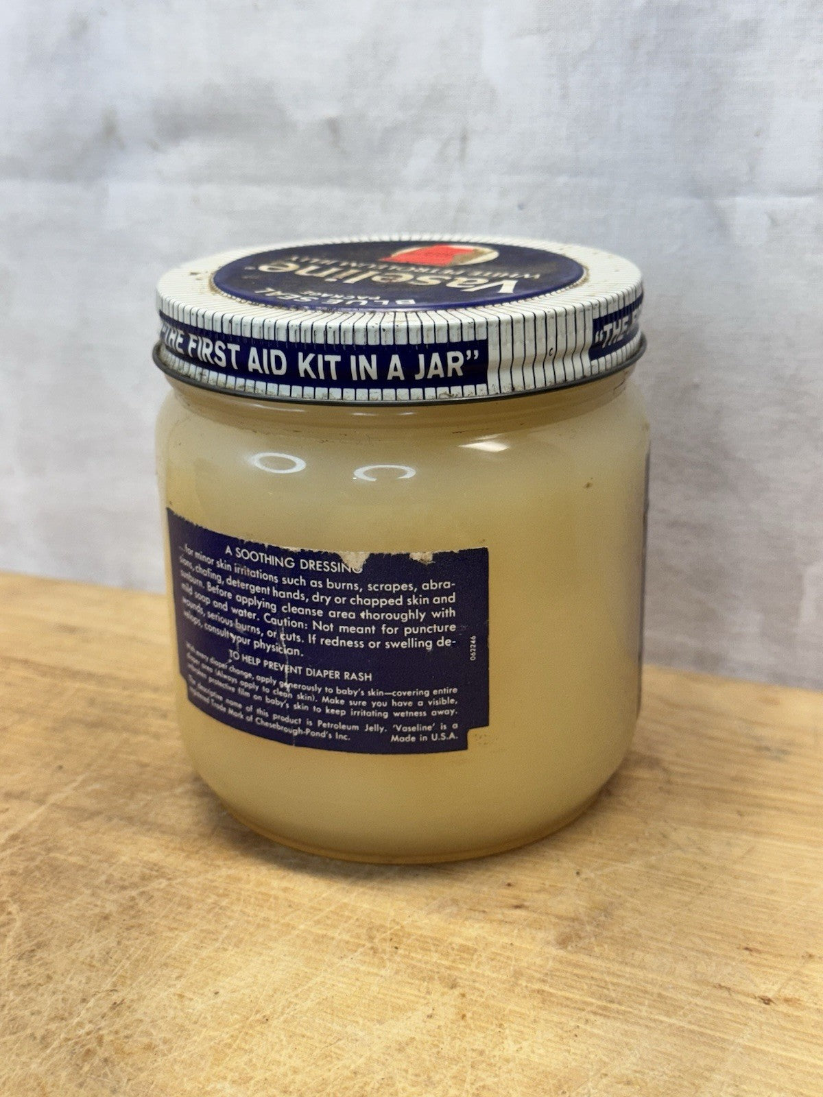 Vintage Vaseline Glass Jar #1451