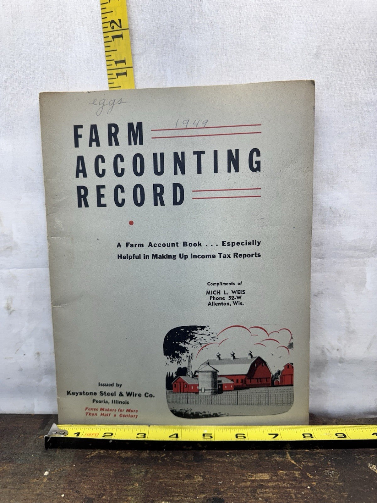 1949 Farm Accounting Record Book NOS #1061