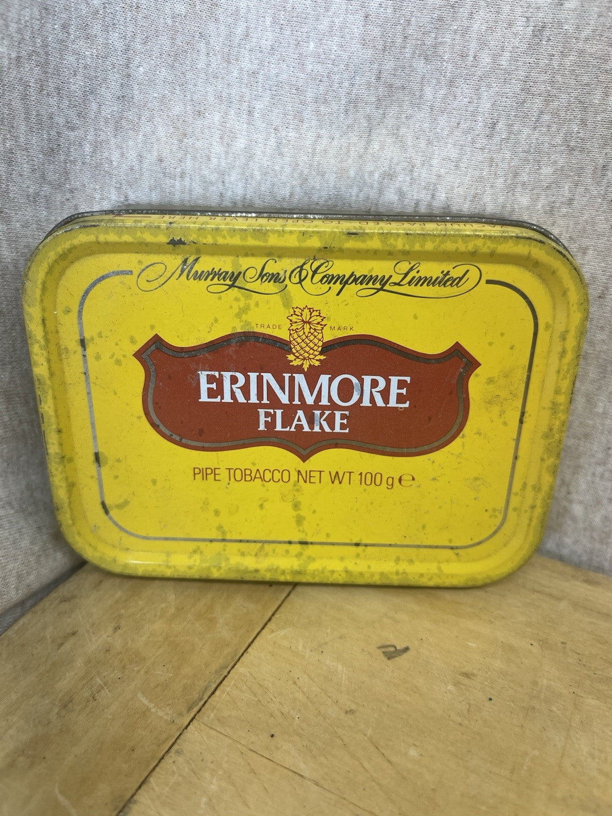 Vintage Murrays Erinmore Flake Empty Tobacco Tin Tobacciana