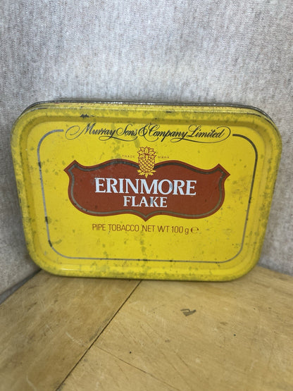 Vintage Murrays Erinmore Flake Empty Tobacco Tin Tobacciana