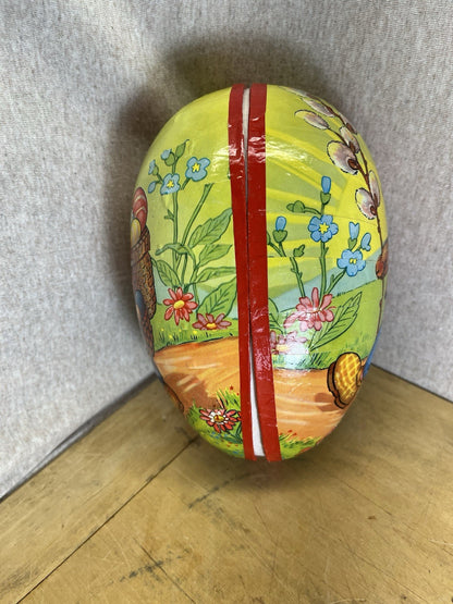 Vintage Paper Mache Easter Egg Candy Container West Germany