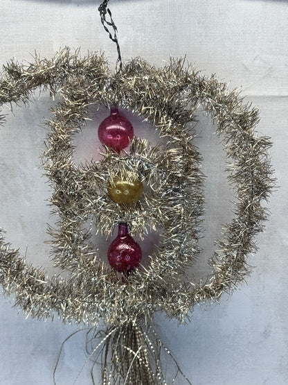 Victorian Christmas Ornament Fringe Gold Antique  #1306
