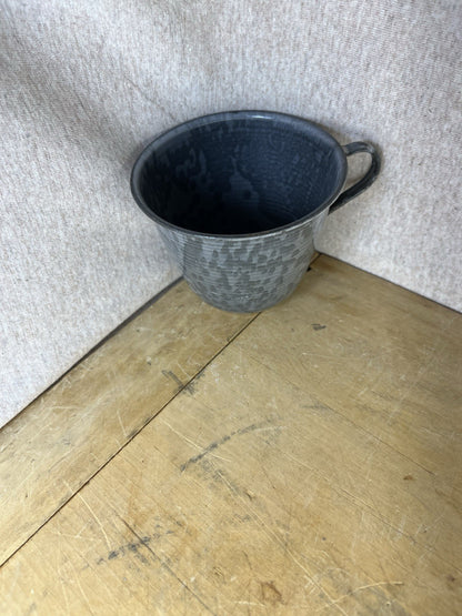 Grey Enamel Coffee Cup