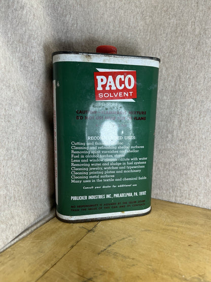 Paco Solvent Empty Vintage Tin