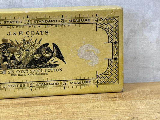 Vintage J&P Empty Spool Cotton Box #1066