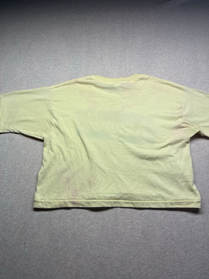 1980s Women’s Mayville Yellow Knit Crop Top