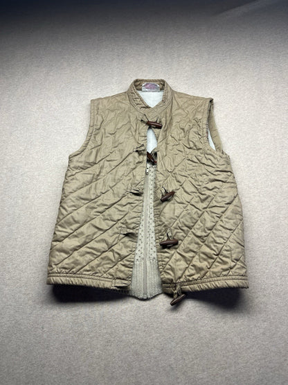 1980s Women’s Tan Vest W/sweater Print