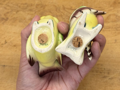 vintage bird salt and pepper shakers japan #1277