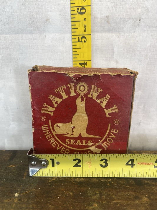 Vintage National 6 Oil & Grease Seals W/Box # 123