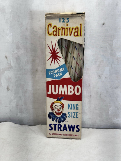 Carnival Jumbo Straws Vintage Box With Straws