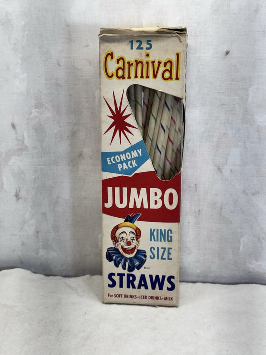 Carnival Jumbo Straws Vintage Box With Straws