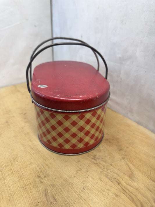 Vintage Plaid Lunch Box #S-1587