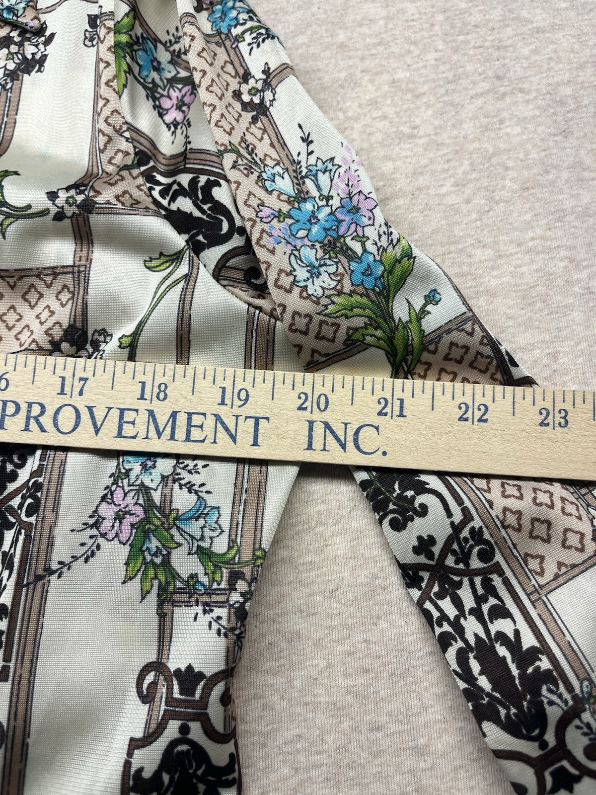 1960s, 70s Women’s Knit Flower Print L Sleeve Top