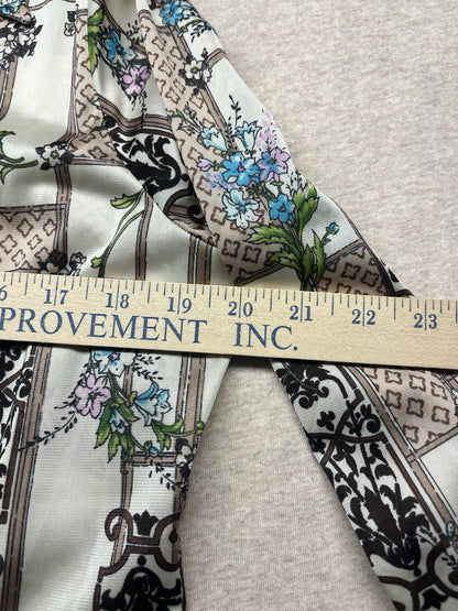 1960s, 70s Women’s Knit Flower Print L Sleeve Top